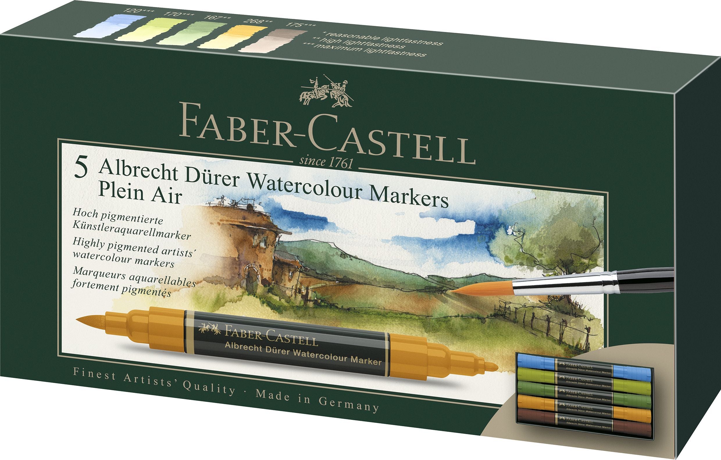 SET 5 MARKERE SOLUBILE PEISAJ A.DURER FABER-CASTELL SET 5 MARKERE SOLUBILE PEISAJ A.DURER FABER-CASTELL